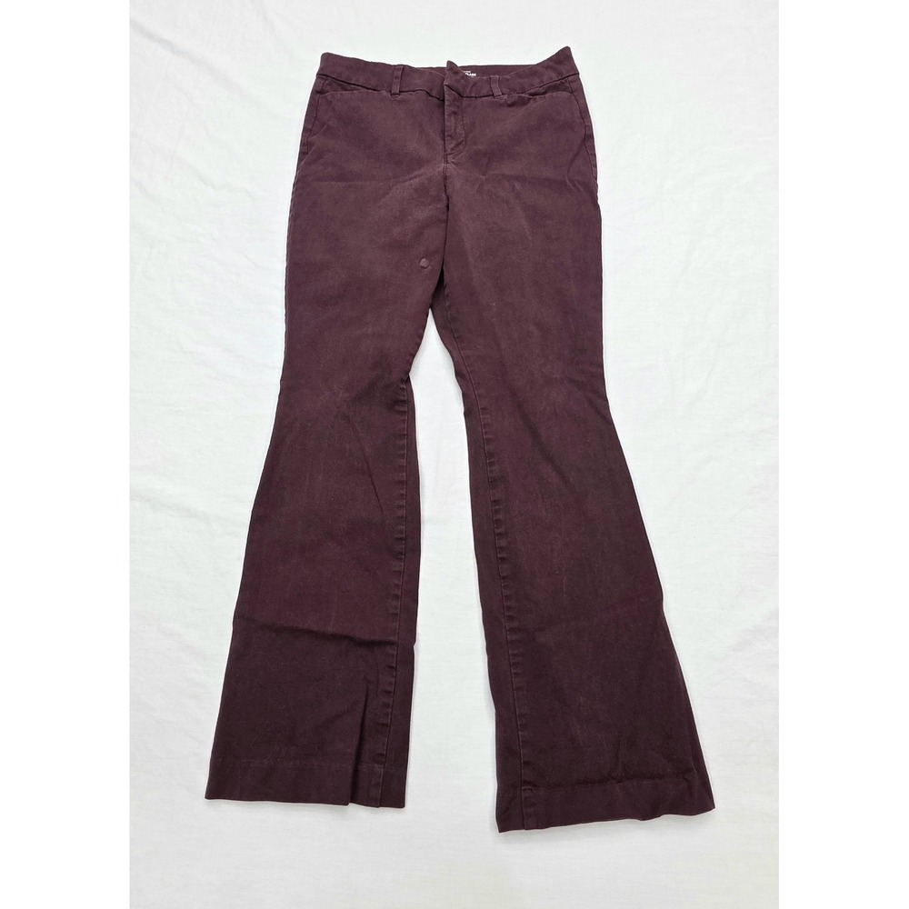 Old Navy Maroon Pixie Flare High Rise Stretch Jeans Women's Size 6